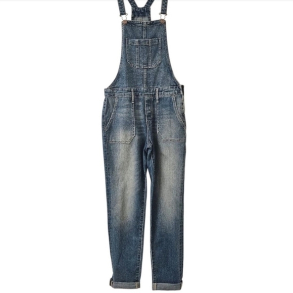 OLD NAVY BLUE DENIM OVERALLS WOMEN'S SIZE O - Picture 2 of 10